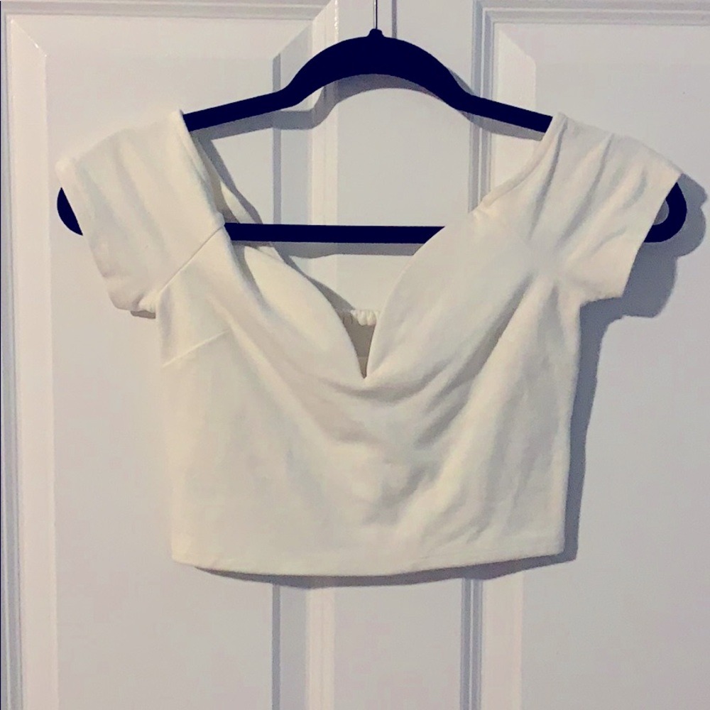 White crop top